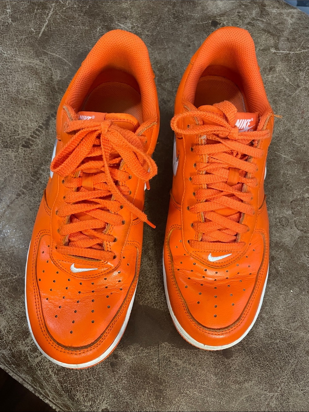 Nike Air Force 1 Low Retro Jewel Men's Safety Orange. Good Condition. Size 9.5.